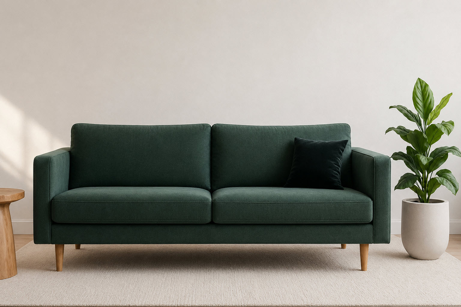 Green sofa and artwork used in the Changing Places website hero